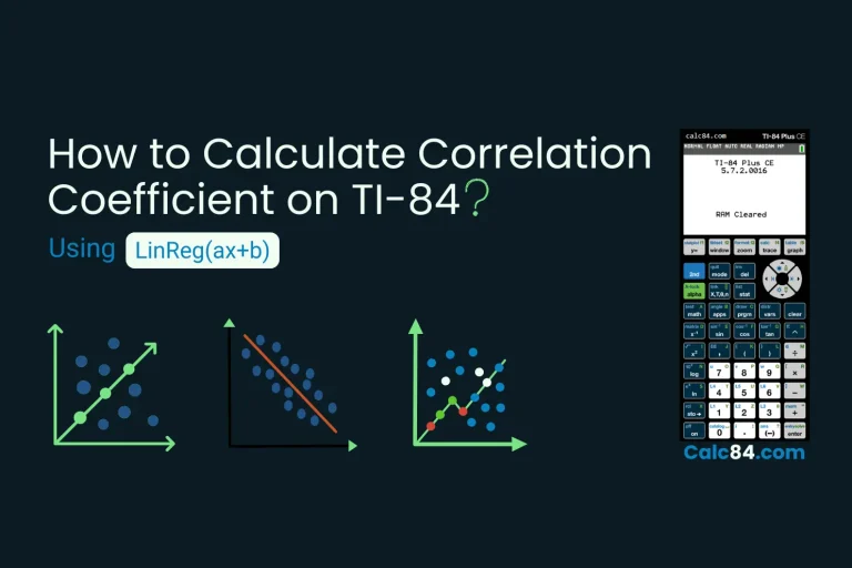 Find Correlation Coefficient Using TI-84