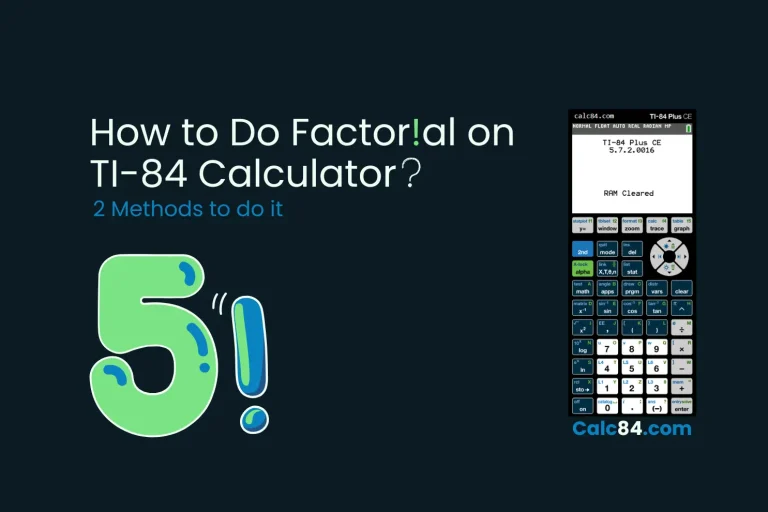 Do Factorial on TI-84
